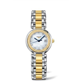 Longines - L8.110.5.97.6  PrimaLuna Quartz 26.5 Stainless Steel / Yellow Gold / Diamond / MOP / Bracelet