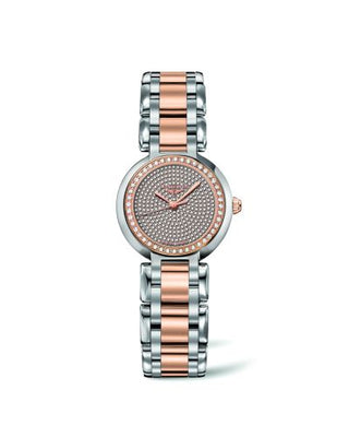 Longines - L8.110.5.99.7  PrimaLuna Quartz 26.5 Stainless Steel / Pink Gold / Diamondmaster