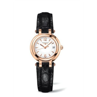 Longines - L8.110.8.16.2  PrimaLuna Quartz 26.5 Pink Gold / White