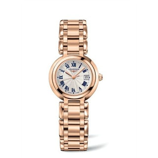 Longines - L8.110.8.78.6  PrimaLuna Quartz 26.5 Pink Gold / Silver - Roman / Bracelet