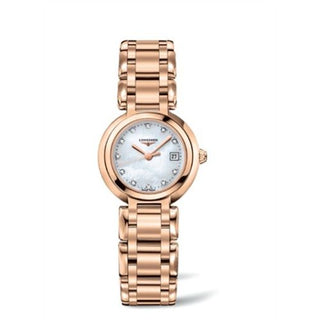 Longines - L8.110.8.87.6  PrimaLuna Quartz 26.5 Pink Gold / MOP / Bracelet