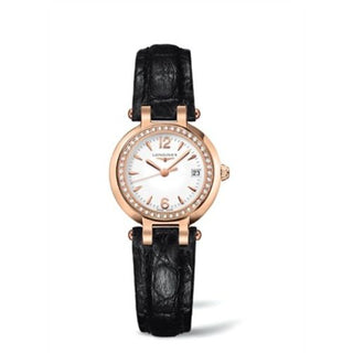 Longines - L8.110.9.16.2  PrimaLuna Quartz 26.5 Pink Gold / Diamond / White