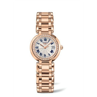 Longines - L8.110.9.78.6  PrimaLuna Quartz 26.5 Pink Gold / Diamond / Silver - Roman / Bracelet