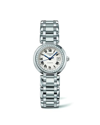 Longines - L8.111.0.71.6  PrimaLuna Automatic 26.5 Stainless Steel / Diamond / Silver - Roman / Bracelet