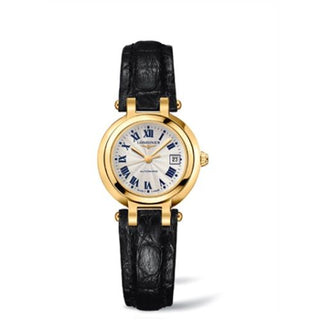 Longines - L8.111.6.78.2  PrimaLuna Automatic 26.5 Yellow Gold Leather