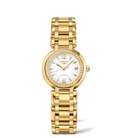 Longines PrimaLuna Automatic 26.5 Yellow Gold Diamond Leather Arabic (L8.111.7.16.6)