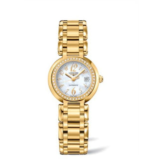 Longines - L8.111.7.83.6  PrimaLuna Automatic 26.5 Yellow Gold Diamond Funky MOP