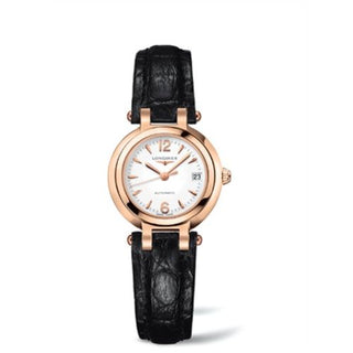 Longines - L8.111.8.16.2  PrimaLuna Automatic 26.5 Pink Gold Leather Arabic