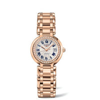 Longines PrimaLuna Automatic 26.5 Pink Gold Diamond Leather Funky MOP (L8.111.9.78.6)