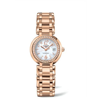 Longines - L8.111.9.83.6  PrimaLuna Automatic 26.5 Pink Gold Diamond Funky MOP