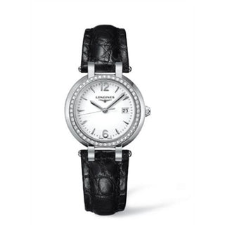 Longines - L8.112.0.16.2  PrimaLuna Quartz 30 Stainless Steel / Diamond / White