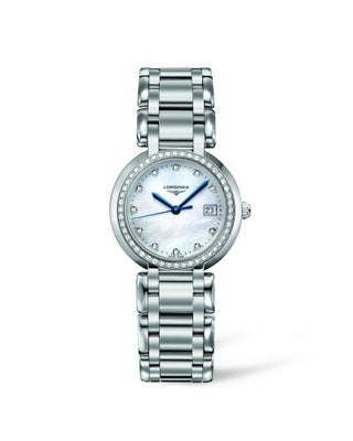 Longines - L8.112.0.87.6  PrimaLuna Quartz 30 Stainless Steel / Diamond / MOP / Bracelet