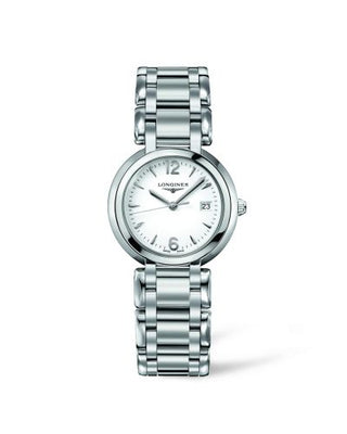 Longines - L8.112.4.16.6  PrimaLuna Quartz 30 Stainless Steel / White / Bracelet