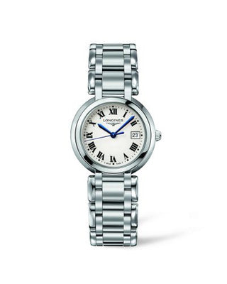 Longines - L8.112.4.71.6  PrimaLuna Quartz 30 Stainless Steel / Silver - Roman / Bracelet