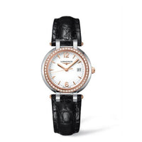 Longines PrimaLuna Quartz 30 Stainless Steel / Pink Gold / Diamond / White / Bracelet (L8.112.5.19.2)