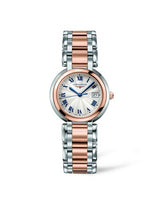 Longines PrimaLuna Quartz 30 Stainless Steel / Pink Gold / Diamond / MOP / Bracelet (L8.112.5.78.6)