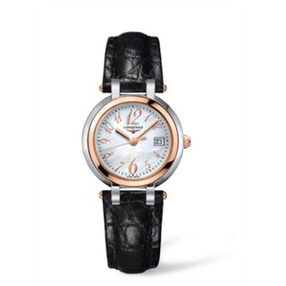 Longines - L8.112.5.83.2  PrimaLuna Quartz 30 Stainless Steel / Pink Gold / MOP - Arabic