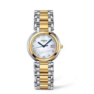 Longines - L8.112.5.93.6  PrimaLuna Quartz 30 Stainless Steel / Yellow Gold / MOP / Bracelet