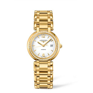 Longines - L8.113.7.16.6  PrimaLuna Automatic 30 Yellow Gold Diamonds Arabic