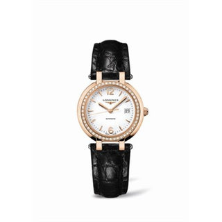 Longines - L8.113.9.16.2  PrimaLuna Automatic 30 Pink Gold Diamond Leather Arabic