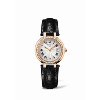 Longines - L8.113.9.78.2  PrimaLuna Automatic 30 Pink Gold Diamond Leather