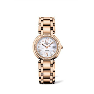 Longines - L8.113.9.83.6  PrimaLuna Automatic 30 Pink Gold Diamond Funky MOP