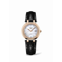 Longines PrimaLuna Automatic 30 Pink Gold Diamond Leather Funky MOP (L8.113.9.87.2)