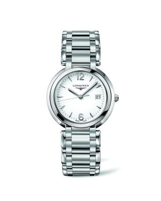 Longines - L8.114.4.16.6  PrimaLuna Quartz 34 Stainless Steel / White / Bracelet