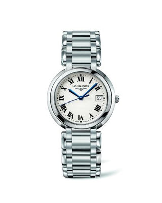 Longines - L8.114.4.71.6  PrimaLuna Quartz 34 Stainless Steel / Silver - Roman / Bracelet