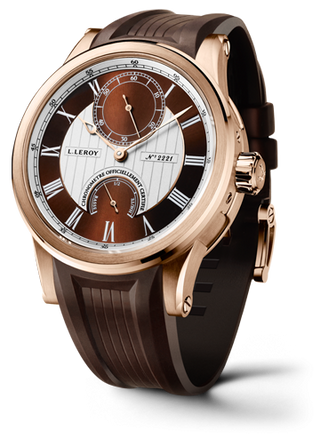 Leroy - LL201/4  Automatic Deck Chronometer Pink Gold Brown-Silver