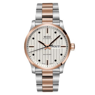 Mido - M005.430.22.031.80  Multifort Gent Stainless Steel / Rose Gold / Silver / Bracelet