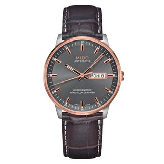 Mido - M021.431.26.061.00  Commander Chronometer Stainless Steel - Rose Gold / Grey