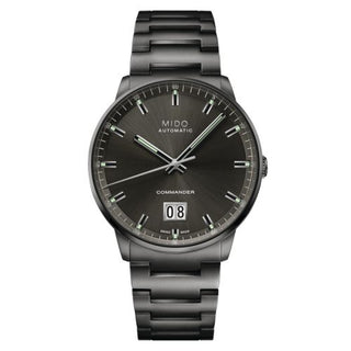 Mido - M021.626.33.061.00  Commander Big Date PVD / Grey / Bracelet