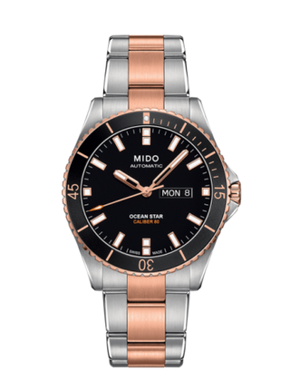 Mido - M026.430.22.051.00  Ocean Star 200 Stainless Steel / Rose PVD / Black / Bracelet