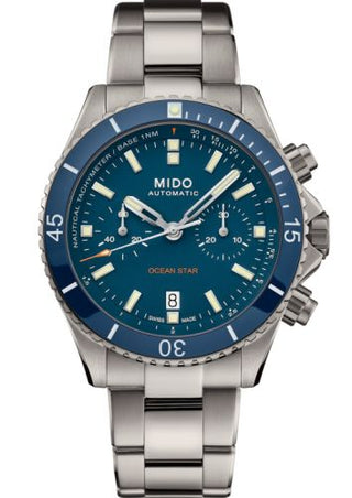 Mido - M026.627.44.041.00  Ocean Star Chronograph Stainless Steel / Blue