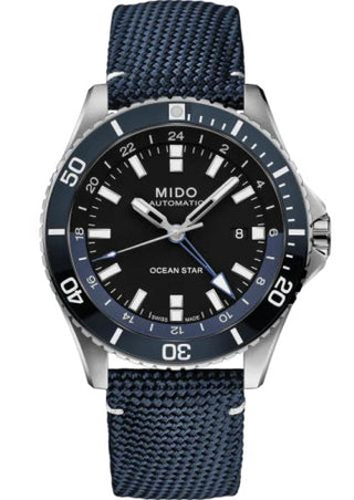 Mido - M026.629.17.051.00  Ocean Star GMT Stainless Steel / Black / Canvas