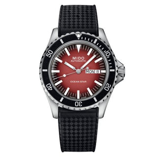 Mido - M026.830.17.421.00  Ocean Star Tribute Gradient Stainless Steel / Red