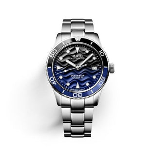 Mido - M026.907.11.041.00  Ocean Star 200 39 Stainless Steel / Black  - Blue / Bracelet