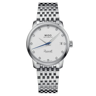 Mido - M027.207.11.016.00  Baroncelli Heritage Lady Stainless Steel / White - Diamond / Bracelet