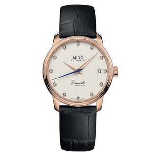 Mido - M027.207.36.266.00  Baroncelli Heritage Lady Rose Gold / Beige - Diamond