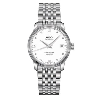 Mido - M027.208.11.016.00  Baroncelli Chronometer Lady Stainless Steel / White / Bracelet