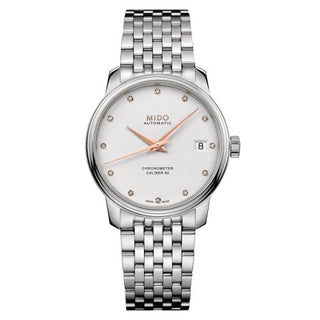 Mido - M027.208.11.036.00  Baroncelli Chronometer Lady Stainless Steel / Silver / Bracelet