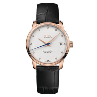 Mido - M027.208.36.036.00  Baroncelli Chronometer Lady Rose Gold / Silver