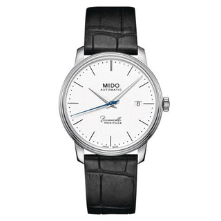 Mido - M027.407.16.010.00  Baroncelli Heritage Stainless Steel / White