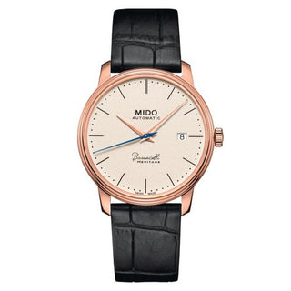 Mido - M027.407.36.260.00  Baroncelli Heritage Rose Gold / Beige