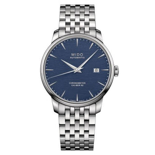 Mido - M027.408.11.041.00  Baroncelli Chronometer Stainless Steel / Blue / Bracelet