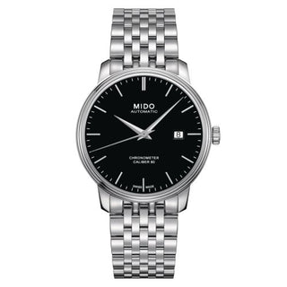 Mido - M027.408.11.051.00  Baroncelli Chronometer Stainless Steel / Black / Bracelet