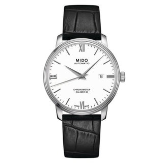 Mido - M027.408.16.018.00  Baroncelli Chronometer Stainless Steel / White