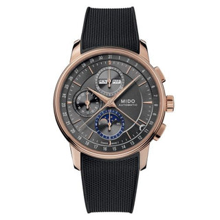 Mido - M027.625.37.061.00  Baroncelli Chronograph Moonphase Rose Gold / Silver