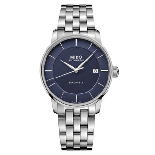 Mido - M037.407.11.041.00  Baroncelli Signature 39 Stainless Steel / Blue / Bracelet